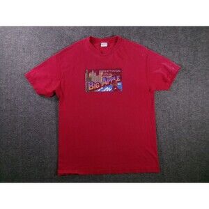 Vintage Lee Shirt Men Large Red Greetings From The Big Apple Graphic Tee Y2K